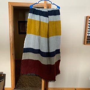 H and M thick striped scarf